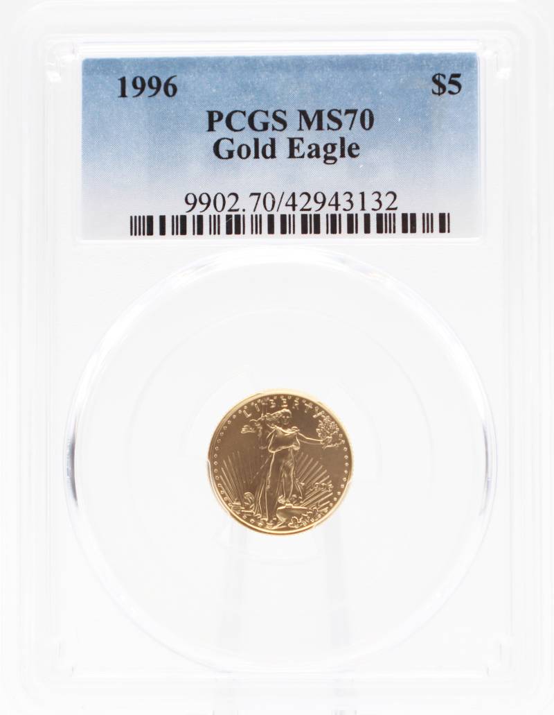 1996 PCGS MS70 $5 Gold American Eagle